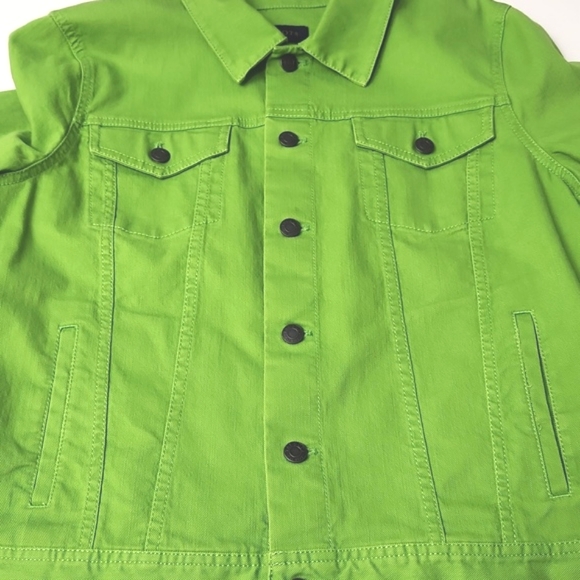Talbots Bright Green Jean Jacket - Picture 7 of 12